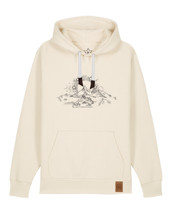 bio-unisex-medium fit-hoodie-skizzle mounty-stsu177-natur-weiße kordel-front