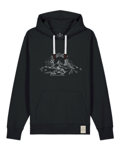 bio-unisex-medium fit-hoodie-skizzle mounty-stsu177-schwarz-weiße kordel-front