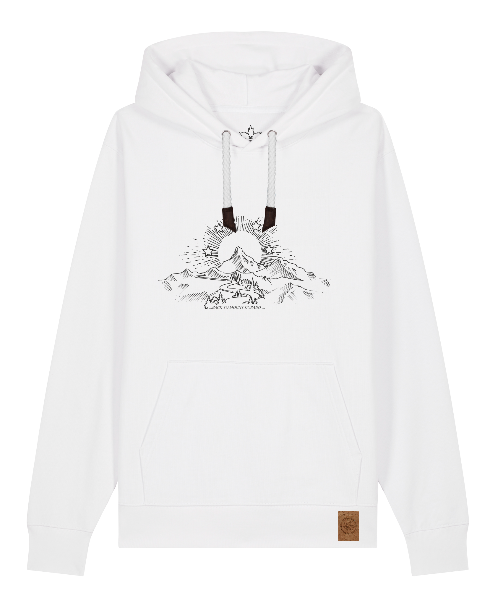 bio-unisex-medium fit-hoodie-skizzle mounty-stsu177-weiß-weiße kordel-front