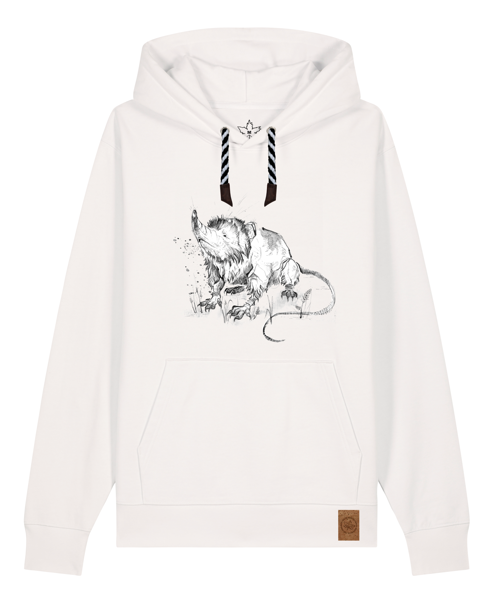 bio-unisex-medium fit-hoodie-solenodon-stsu177-bio ei-sw kordel-front