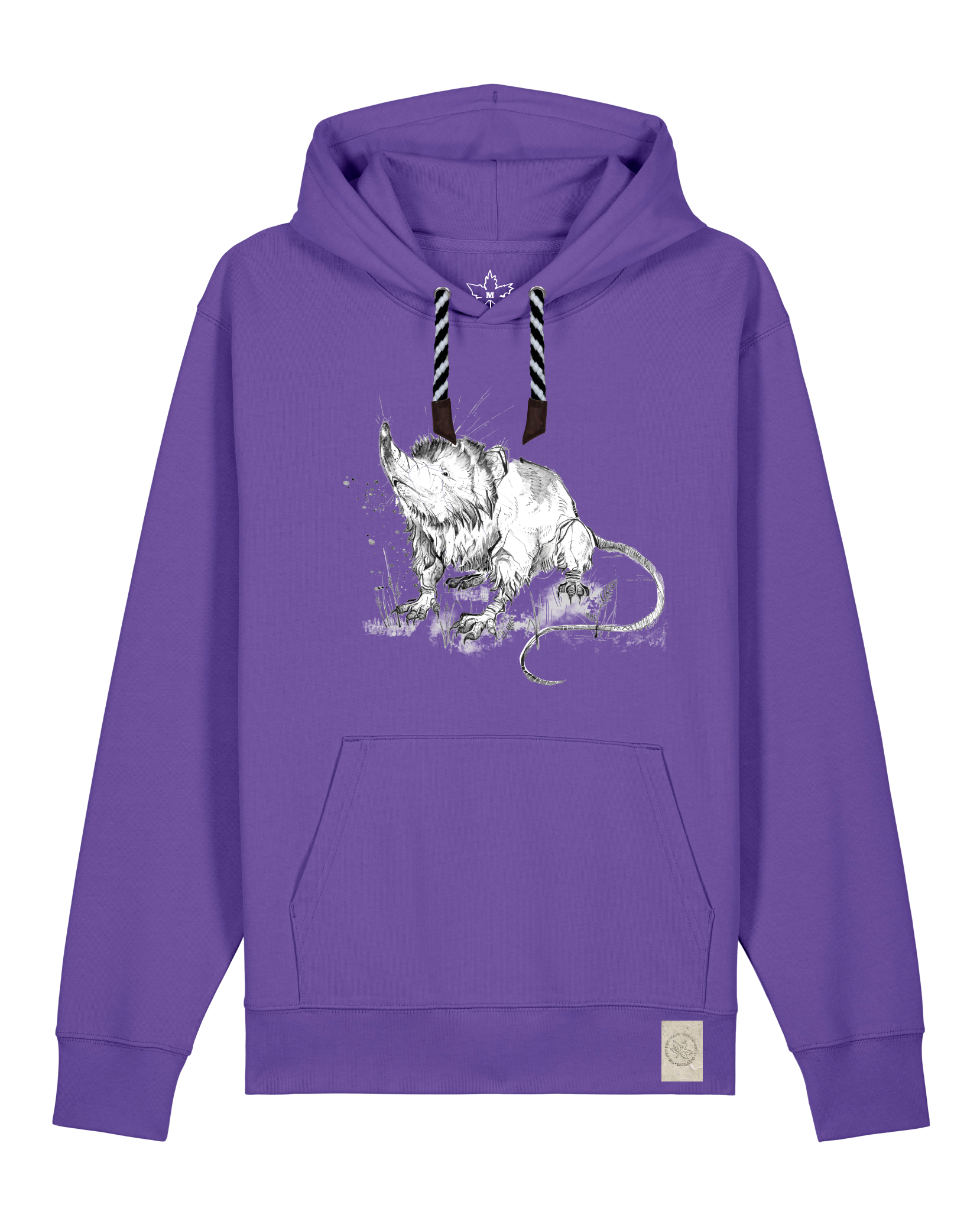 bio-unisex-medium fit-hoodie-solenodon-stsu177-blaukraut-sw kordel-front