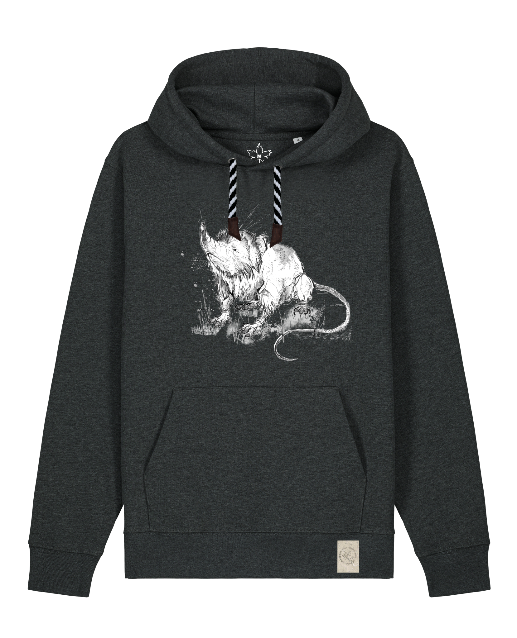bio-unisex-medium fit-hoodie-solenodon-stsu177-elephant-sw kordel-front