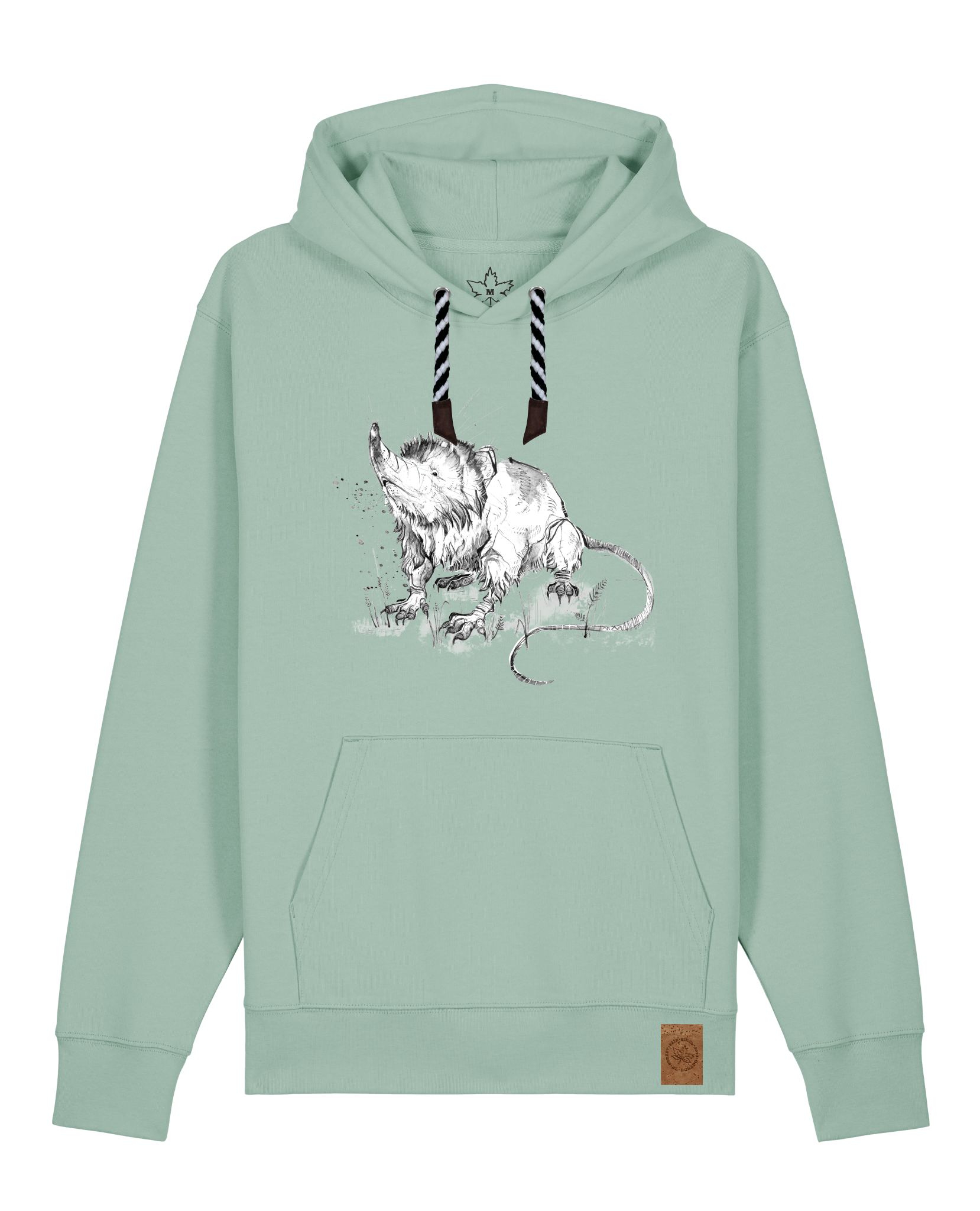 bio-unisex-medium fit-hoodie-solenodon-stsu177-eukalyptus-sw kordel-front
