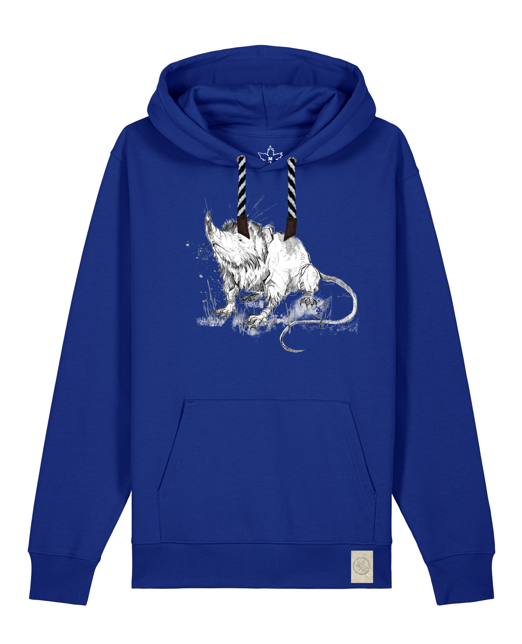 bio-unisex-medium fit-hoodie-solenodon-stsu177-kornblume-sw kordel-front