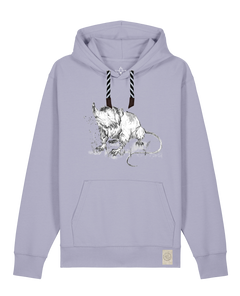 bio-unisex-medium fit-hoodie-solenodon-stsu177-lavender-sw kordel-front