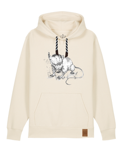 bio-unisex-medium fit-hoodie-solenodon-stsu177-natur-sw kordel-front