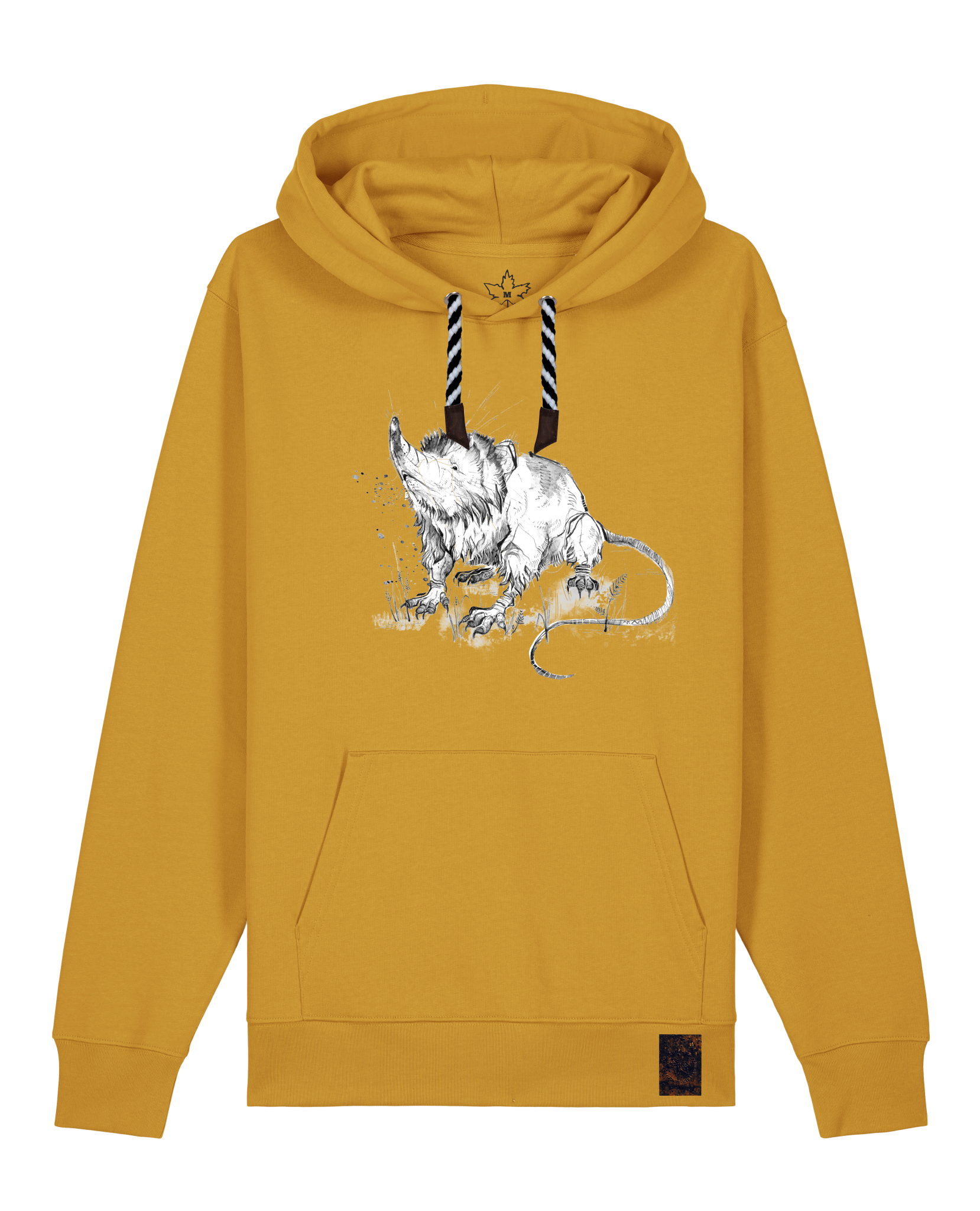 bio-unisex-medium fit-hoodie-solenodon-stsu177-senf-sw kordel-front