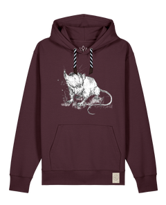 bio-unisex-medium fit-hoodie-solenodon-stsu177-zartbitter-sw kordel-front