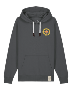 bio-unisex-medium fit-hoodie-spaghetti (backrpint)-stsu177-eisen-weiße kordel-front