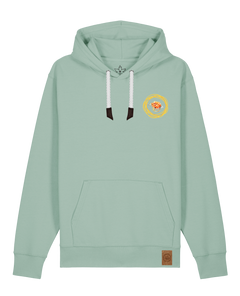 bio-unisex-medium fit-hoodie-spaghetti (backrpint)-stsu177-eukalyptus-weiße kordel-front