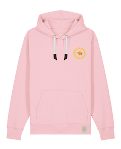 bio-unisex-medium fit-hoodie-spaghetti (backrpint)-stsu177-flamingo-weiße kordel-front