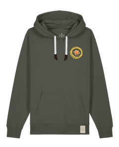 bio-unisex-medium fit-hoodie-spaghetti (backrpint)-stsu177-grunkohl-weiße kordel-front