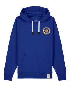 bio-unisex-medium fit-hoodie-spaghetti (backrpint)-stsu177-kornblume-weiße kordel-front