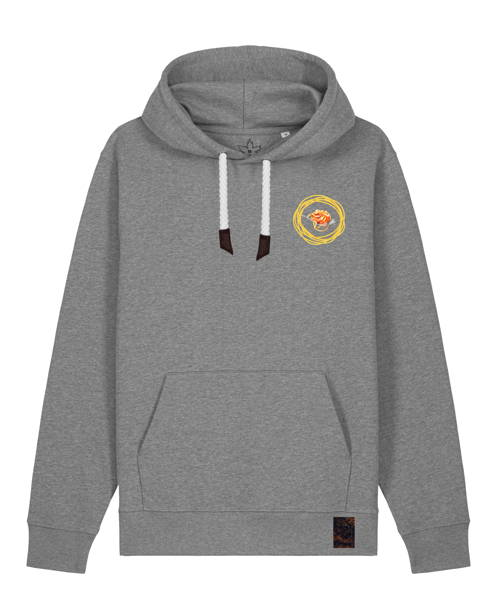 bio-unisex-medium fit-hoodie-spaghetti (backrpint)-stsu177-opossum-weiße kordel-front