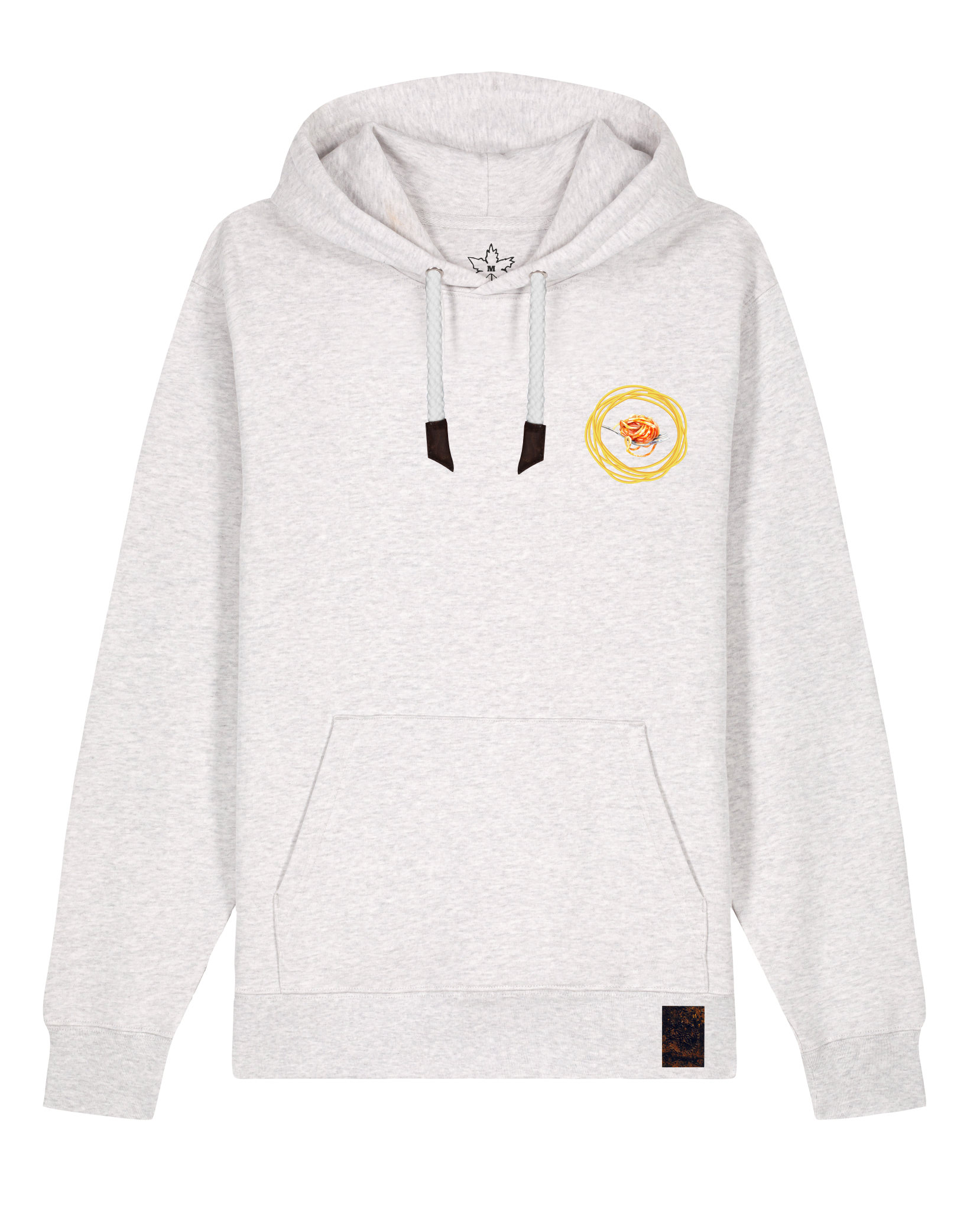 bio-unisex-medium fit-hoodie-spaghetti (backrpint)-stsu177-rennmaus-weiße kordel-front