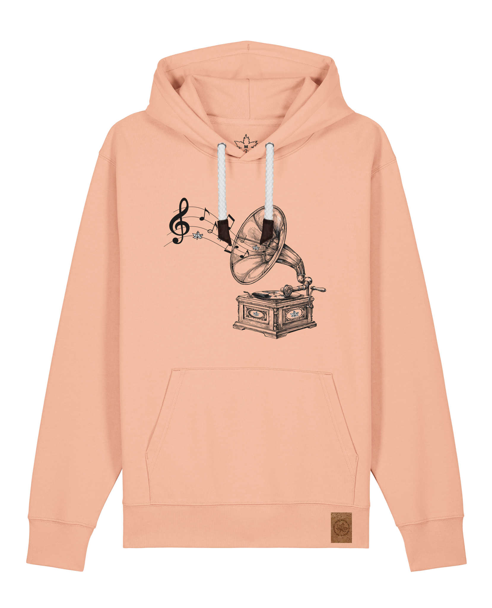 bio-unisex-medium fit-hoodie-stay tuned-stsu177-agyptische keramik-weiße kordel-front