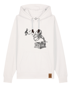 bio-unisex-medium fit-hoodie-stay tuned-stsu177-bio ei-weiße kordel-front