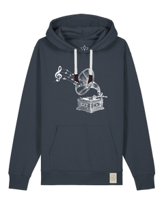 bio-unisex-medium fit-hoodie-stay tuned-stsu177-blaubeernacht-weiße kordel-front