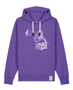 bio-unisex-medium fit-hoodie-stay tuned-stsu177-blaukraut-weiße kordel-front