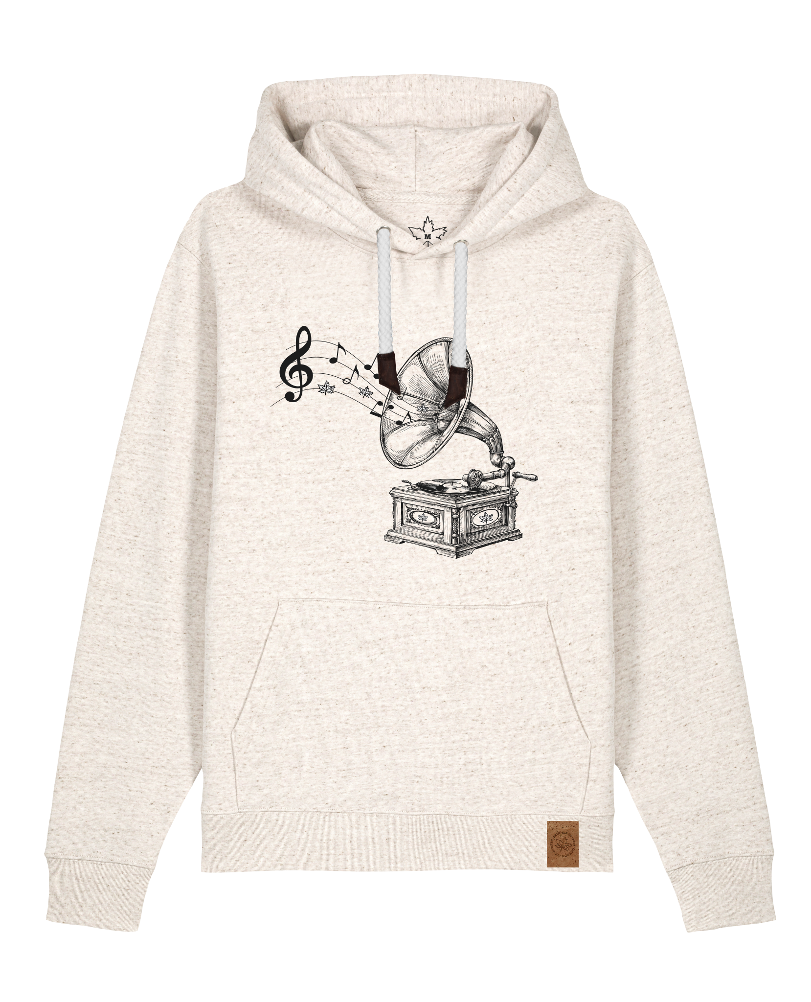 bio-unisex-medium fit-hoodie-stay tuned-stsu177-elbsandstein-weiße kordel-front