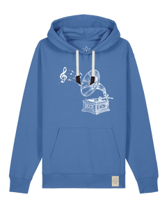bio-unisex-medium fit-hoodie-stay tuned-stsu177-hortensie-weiße kordel-front