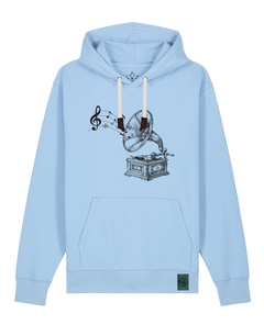 bio-unisex-medium fit-hoodie-stay tuned-stsu177-lagune-weiße kordel-front