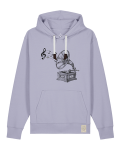 bio-unisex-medium fit-hoodie-stay tuned-stsu177-lavender-weiße kordel-front