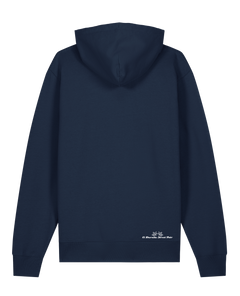 bio-unisex-medium fit-hoodie-stay tuned-stsu177-marine-weiße kordel-back