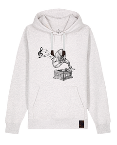 bio-unisex-medium fit-hoodie-stay tuned-stsu177-rennmaus-weiße kordel-front