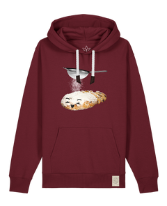 bio-unisex-medium fit-hoodie-stollen-stsu177-burgunder rot-weiße kordel-front