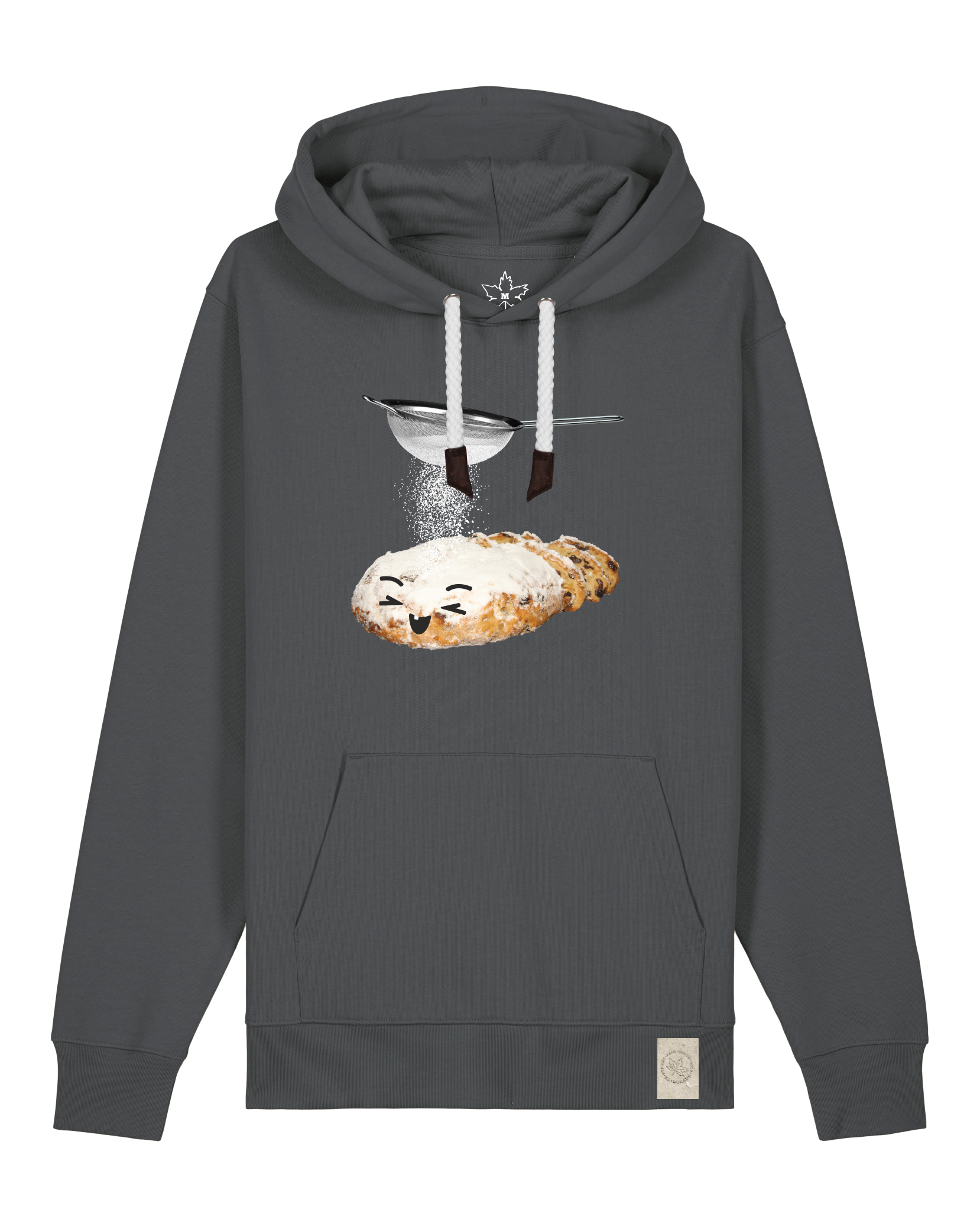 bio-unisex-medium fit-hoodie-stollen-stsu177-eisen-weiße kordel-front