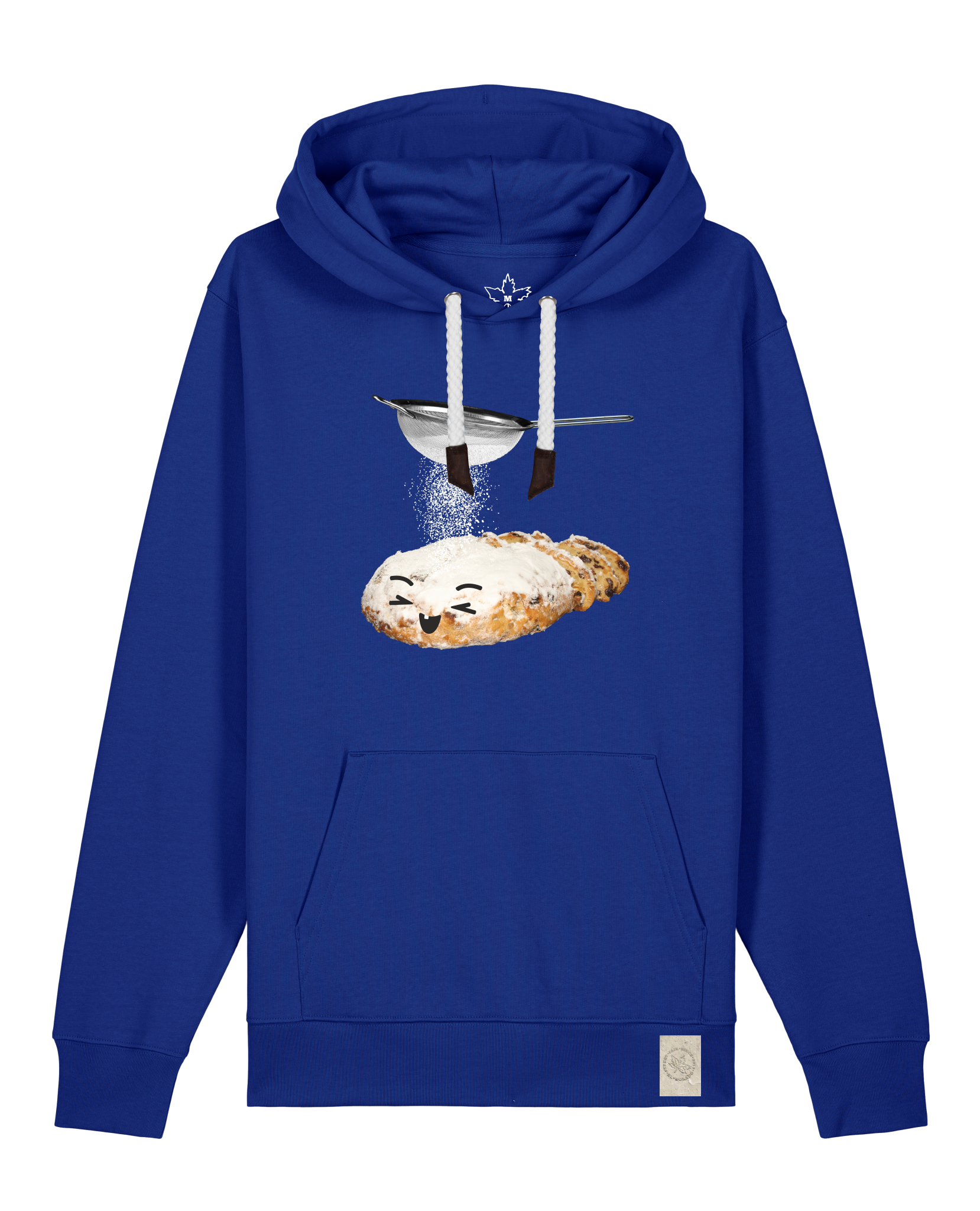 bio-unisex-medium fit-hoodie-stollen-stsu177-kornblume-weiße kordel-front