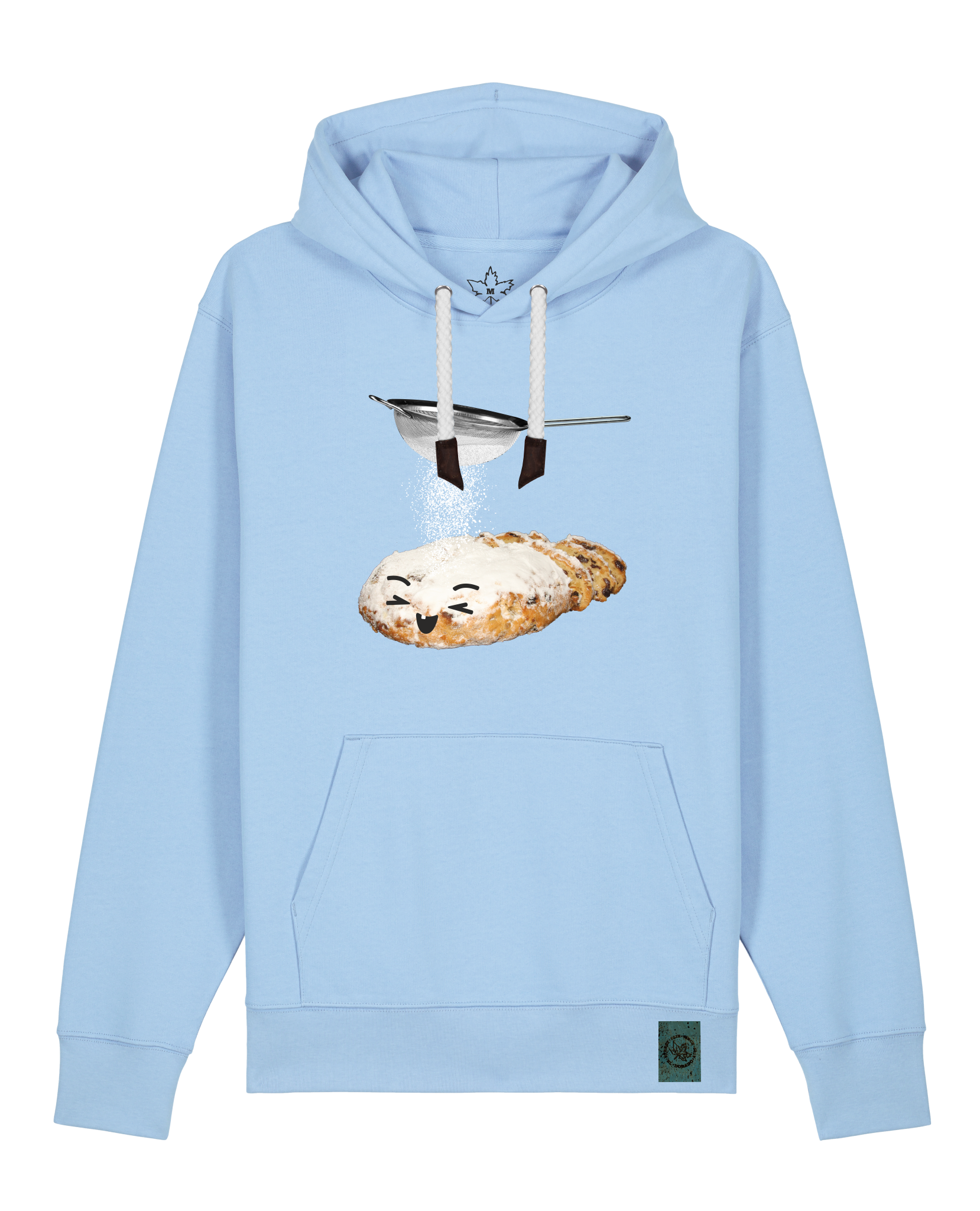 bio-unisex-medium fit-hoodie-stollen-stsu177-lagune-weiße kordel-front