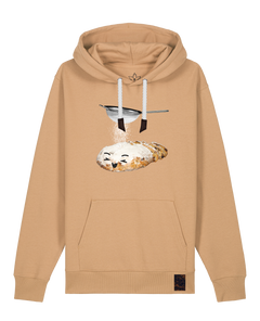 bio-unisex-medium fit-hoodie-stollen-stsu177-meersand-weiße kordel-front