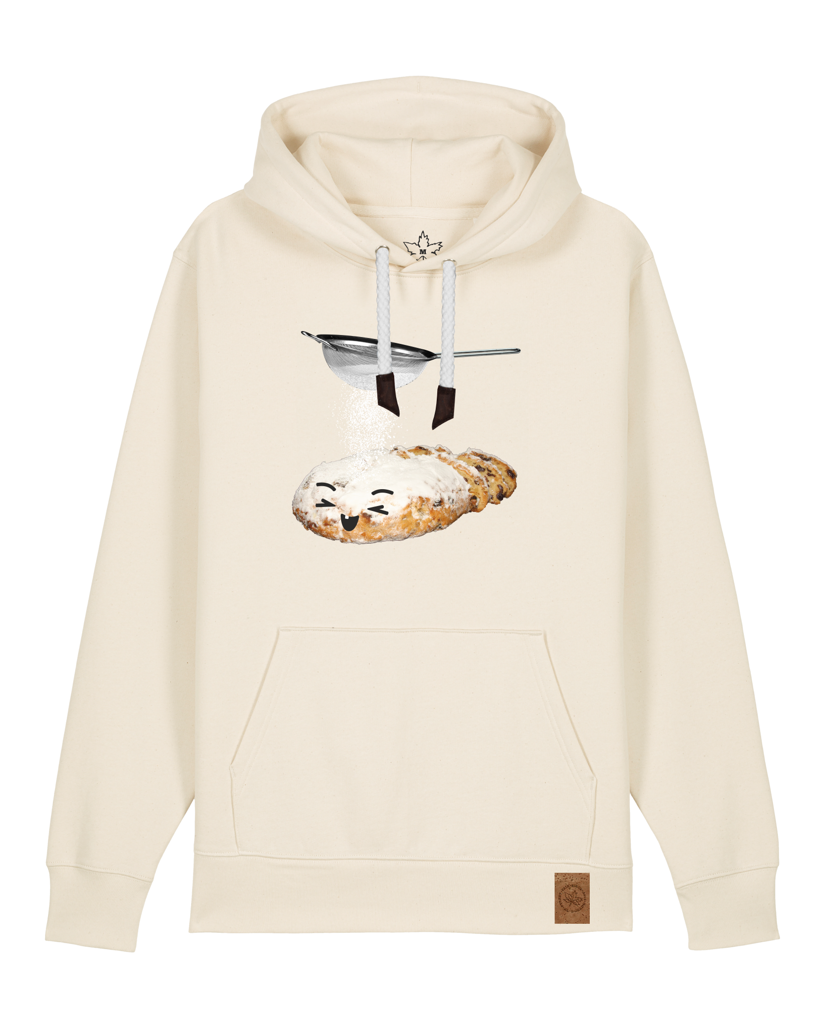 bio-unisex-medium fit-hoodie-stollen-stsu177-natur-weiße kordel-front