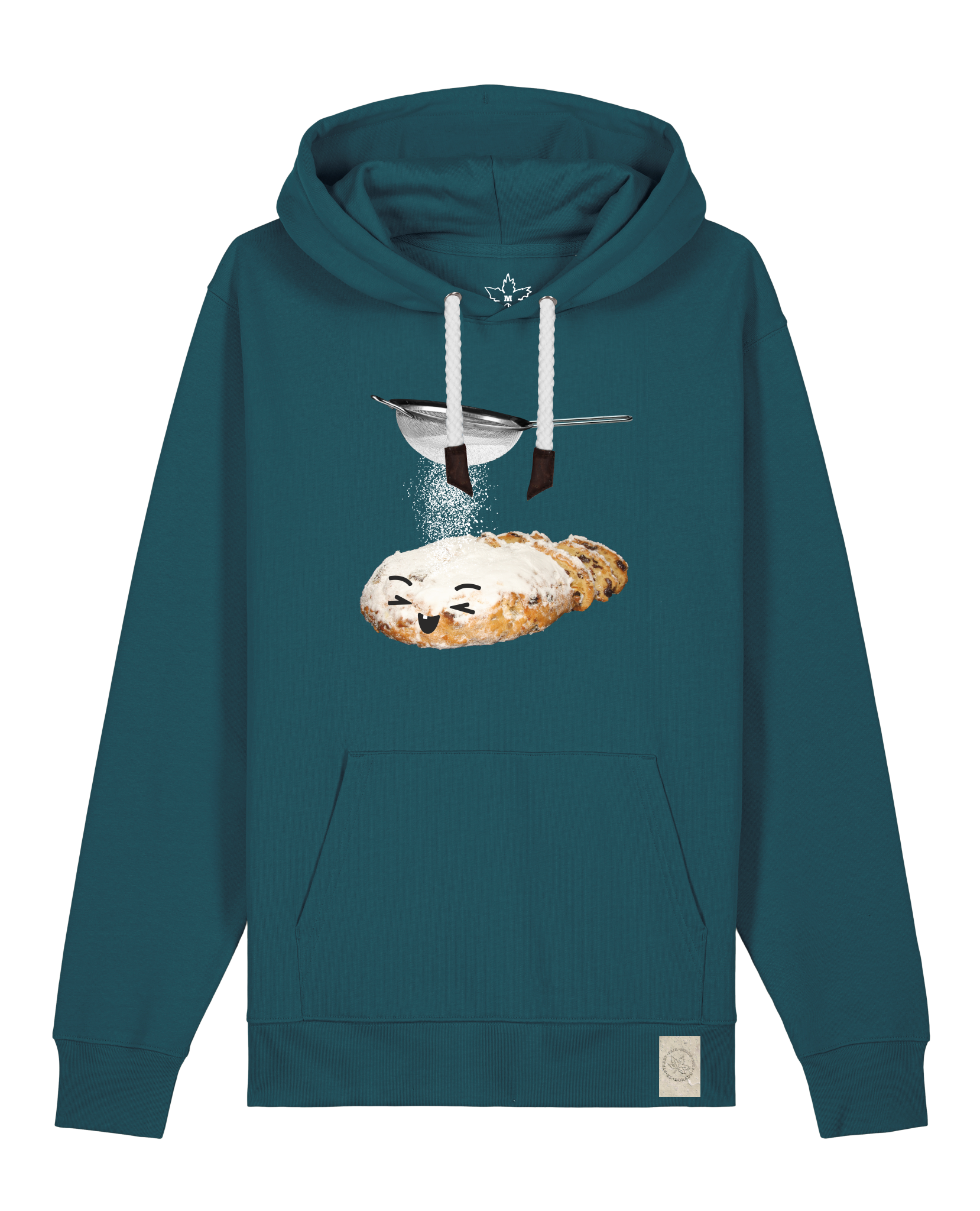 bio-unisex-medium fit-hoodie-stollen-stsu177-nordmanntanne-weiße kordel-front