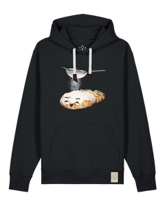 bio-unisex-medium fit-hoodie-stollen-stsu177-schwarz-weiße kordel-front