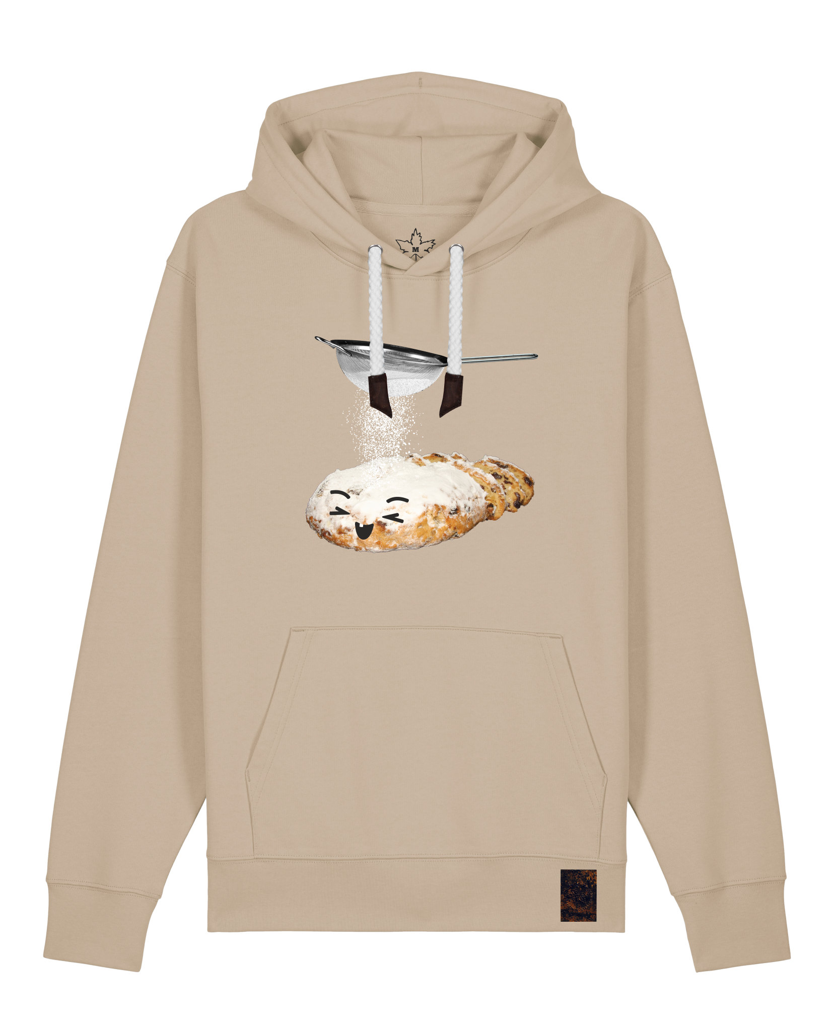 bio-unisex-medium fit-hoodie-stollen-stsu177-treibsand-weiße kordel-front