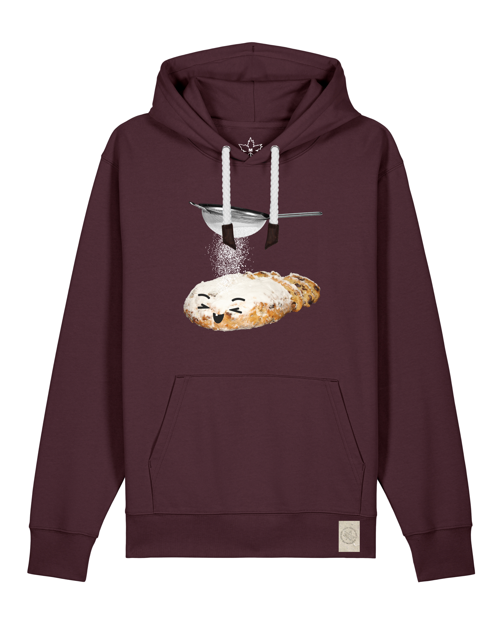 bio-unisex-medium fit-hoodie-stollen-stsu177-zartbitter-weiße kordel-front