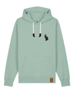 bio-unisex-medium fit-hoodie-subchannel staff (backprint)-stsu177-eukalyptus-weiße kordel-front