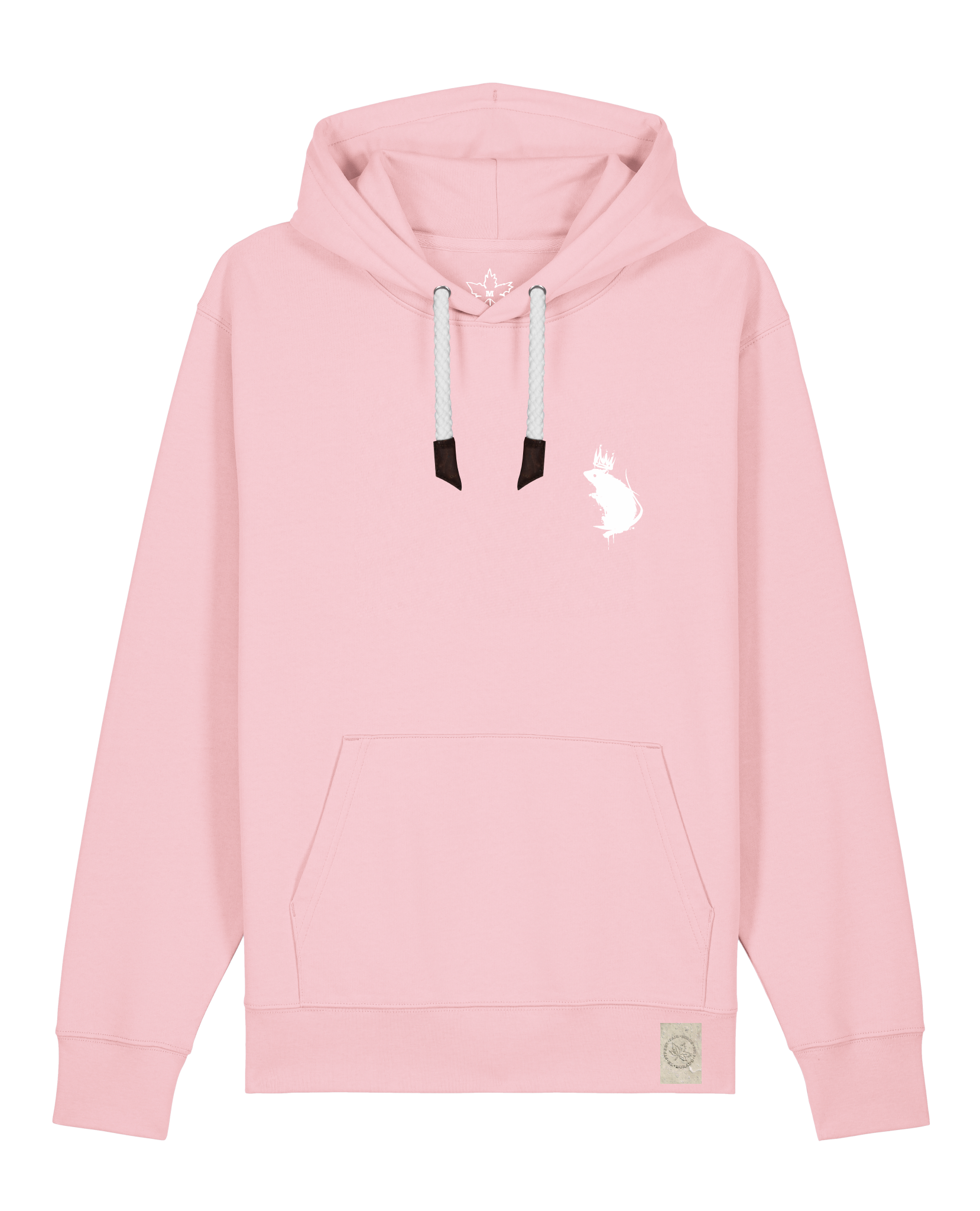 bio-unisex-medium fit-hoodie-subchannel staff (backprint)-stsu177-flamingo-weiße kordel-front