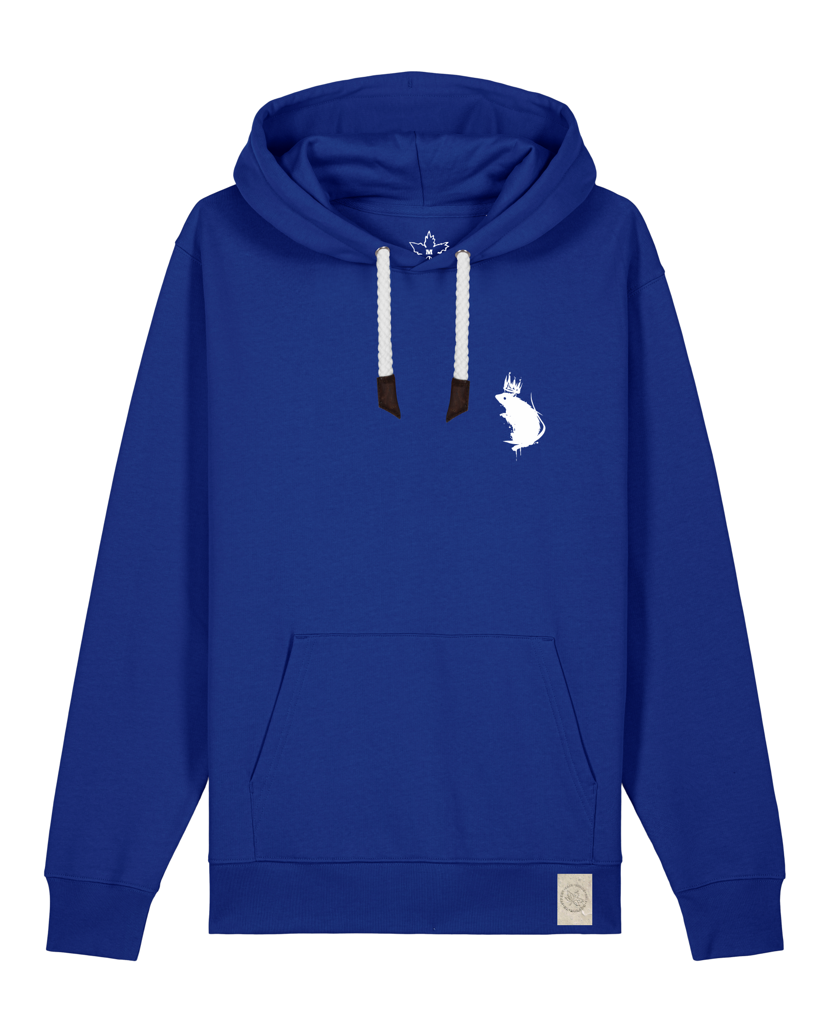 bio-unisex-medium fit-hoodie-subchannel staff (backprint)-stsu177-kornblume-weiße kordel-front