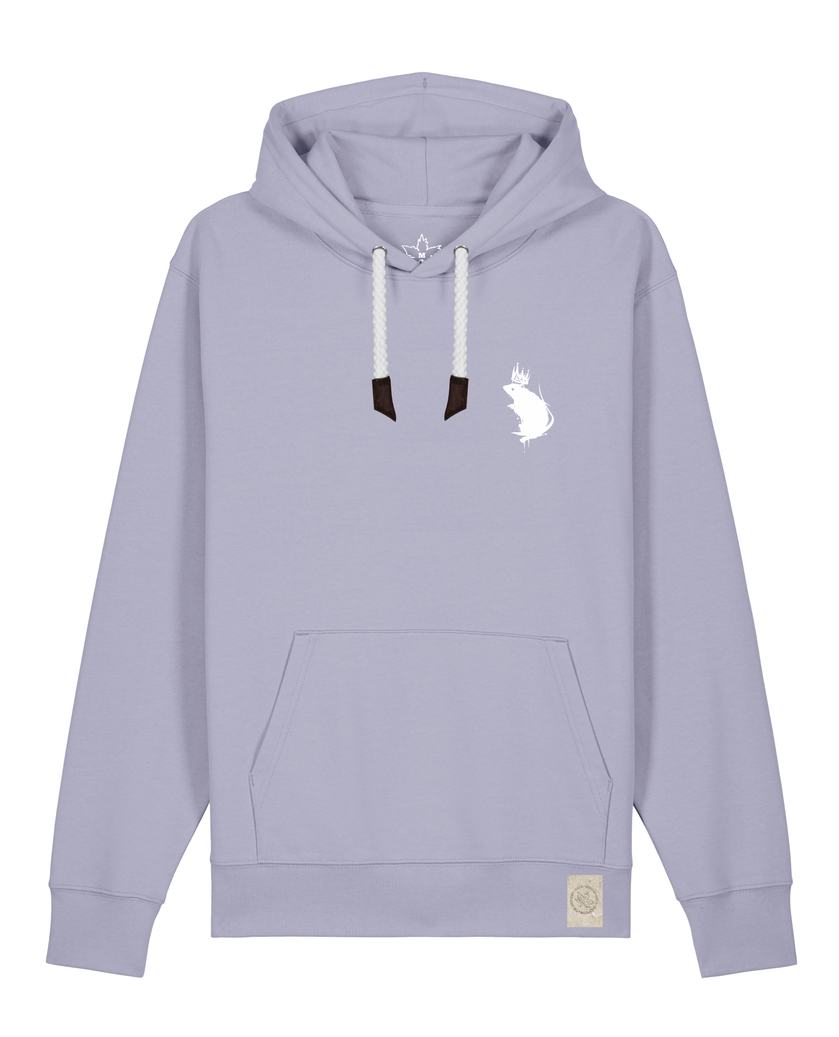 bio-unisex-medium fit-hoodie-subchannel staff (backprint)-stsu177-lavender-weiße kordel-front