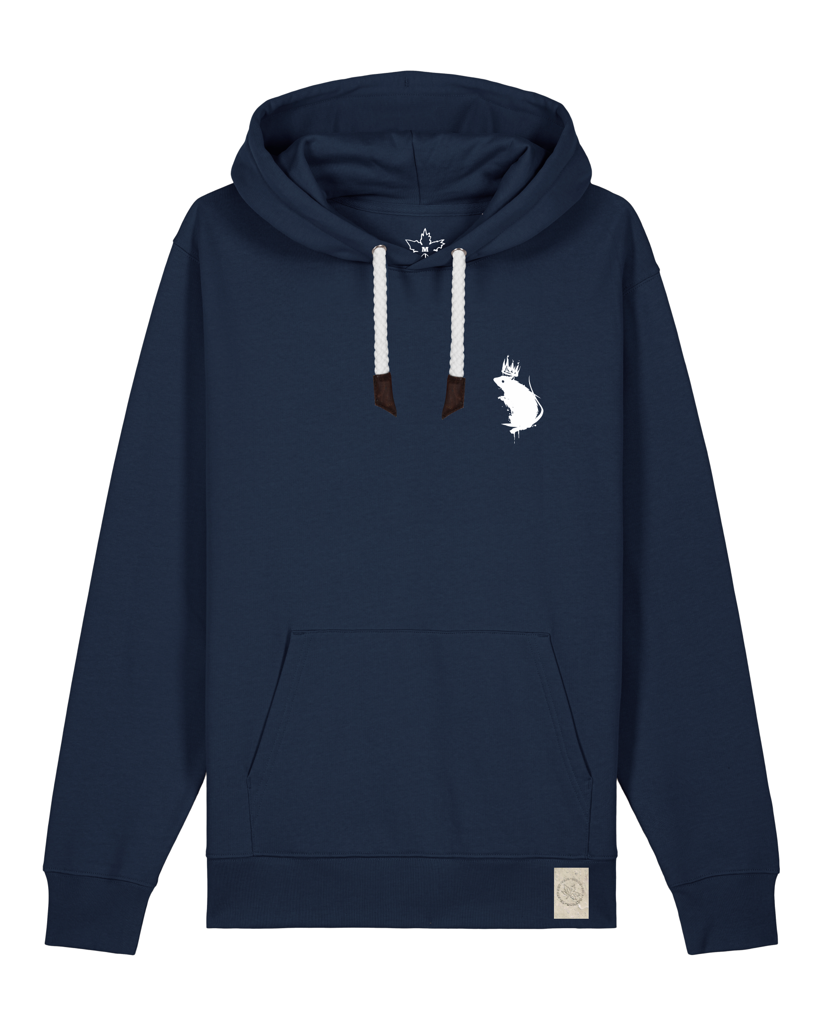 bio-unisex-medium fit-hoodie-subchannel staff (backprint)-stsu177-marine-weiße kordel-front