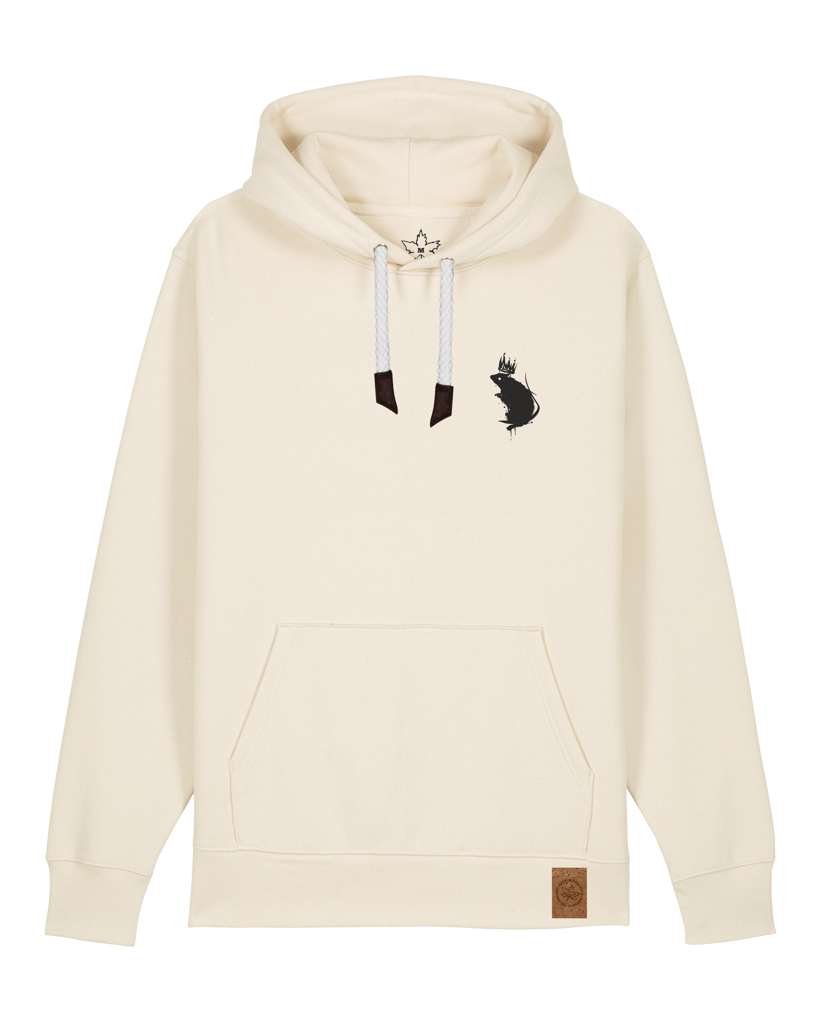 bio-unisex-medium fit-hoodie-subchannel staff (backprint)-stsu177-natur-weiße kordel-front