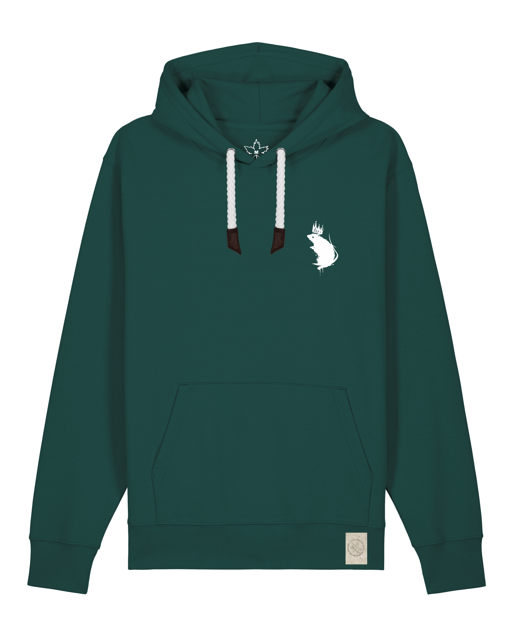 bio-unisex-medium fit-hoodie-subchannel staff (backprint)-stsu177-spirulina-weiße kordel-front
