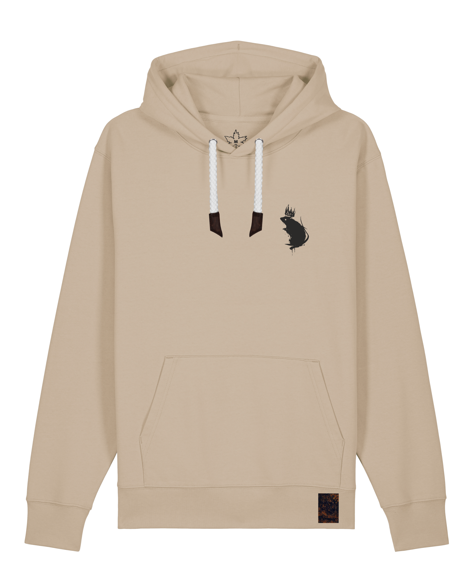 bio-unisex-medium fit-hoodie-subchannel staff (backprint)-stsu177-treibsand-weiße kordel-front