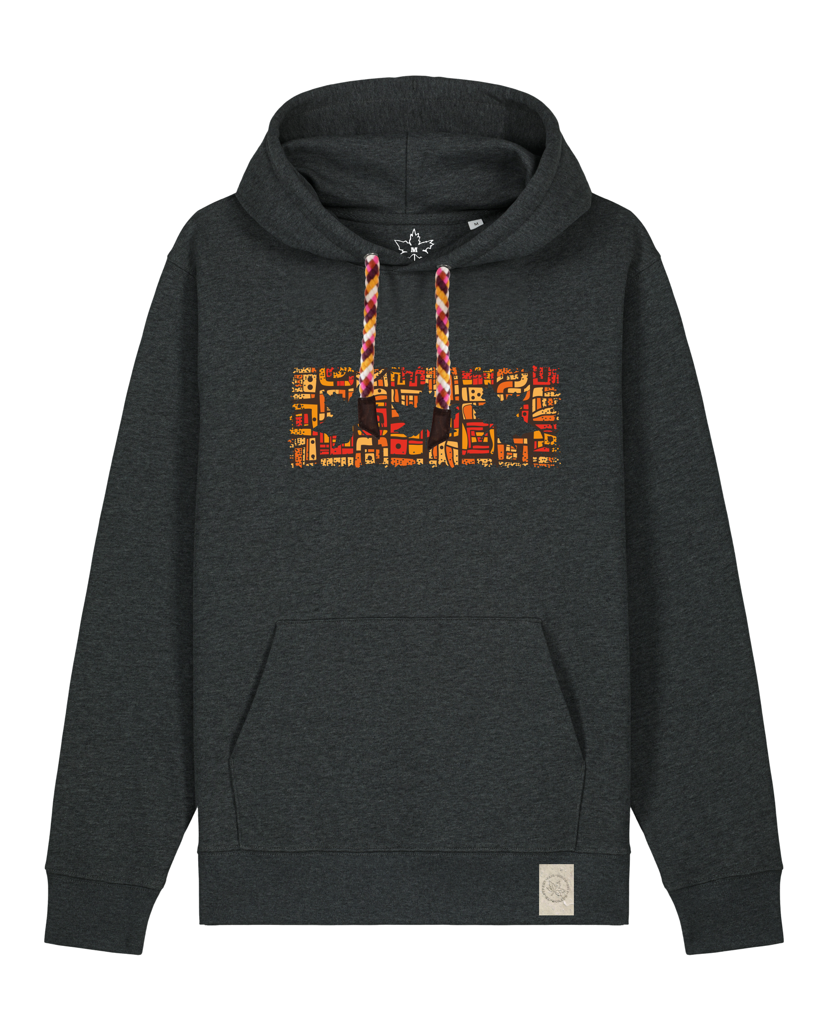bio-unisex-medium fit-hoodie-t(h)ree leafes drift 2-stsu177-elephant-rote kordel-front