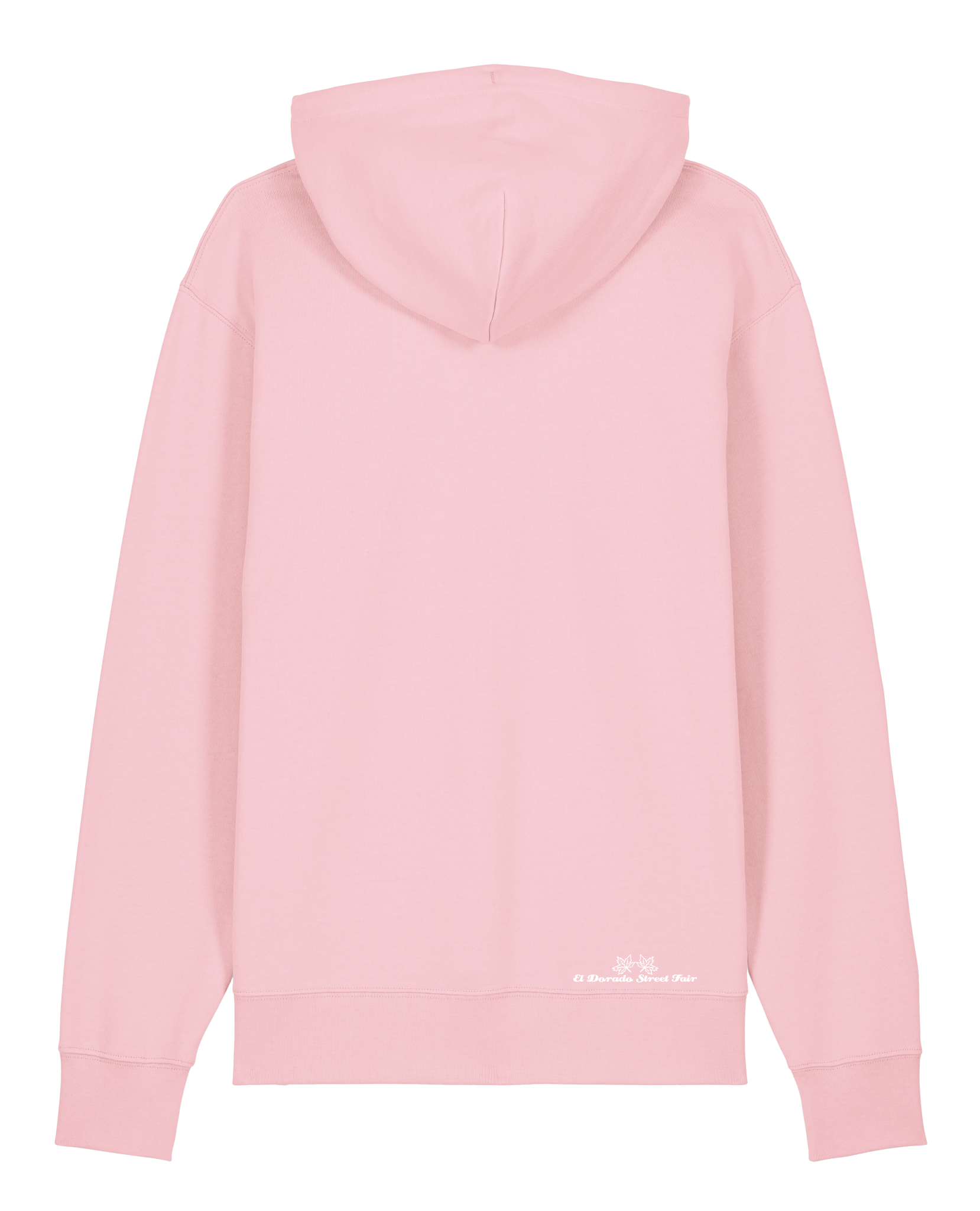 bio-unisex-medium fit-hoodie-t(h)ree leafes drift 2-stsu177-flamingo-rote kordel-back