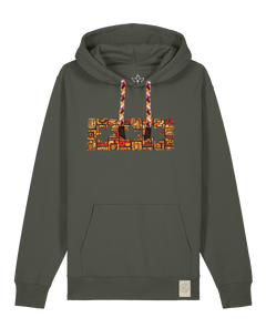 bio-unisex-medium fit-hoodie-t(h)ree leafes drift 2-stsu177-grunkohl-rote kordel-front